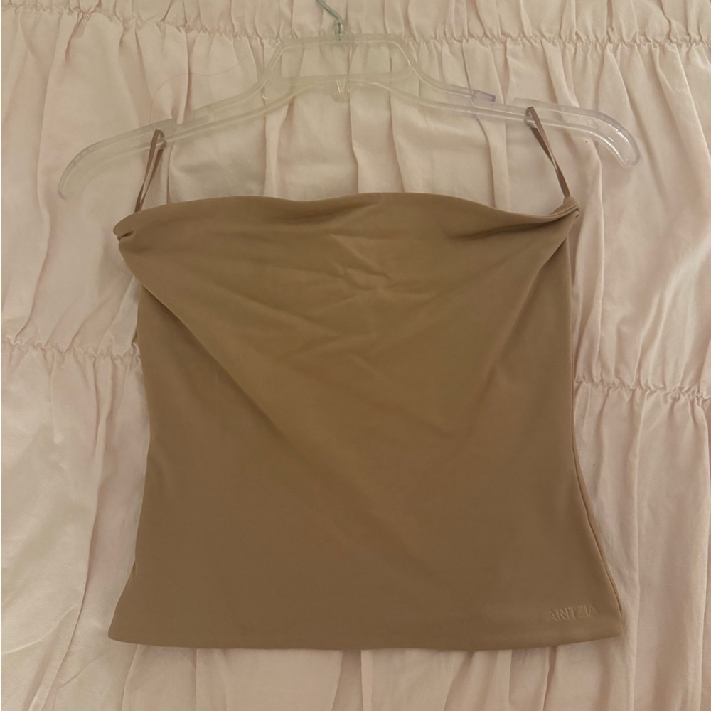 Aritzia Camel Strapless Tube Camisole